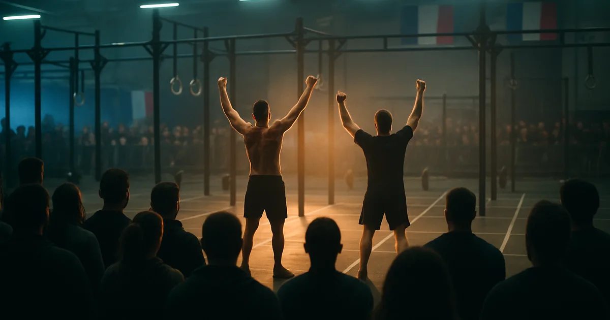 Ambiance de compétition Throwdown amateur cross-training FR